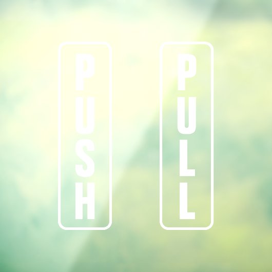 押し引き入れ出口ガラスのドアのサイン白 ウィンドウサイン (シート3)