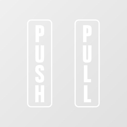 押し引き入れ出口ガラスのドアのサイン白 ウィンドウサイン (シート)