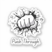 押し抜き – 強度ステッカー シール (正面)