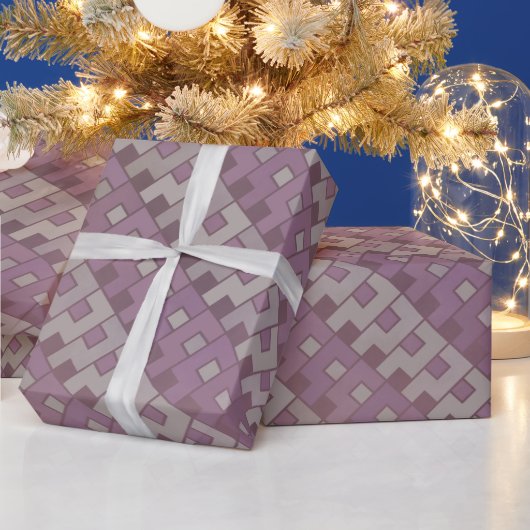 押し殺された赤と茶色 ラッピングペーパー (クリスマス)