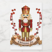 押し潰す！くるみ割りミニワインボトル ワインラベル (シングルラベル)