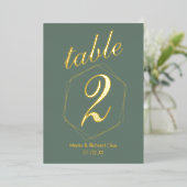 押し点々のある縁ど付けホイル表番号 箔招待状 (立ち正面)