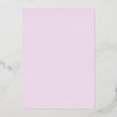 押し点々のある縁ど付けホイル表番号 箔招待状 (裏面)