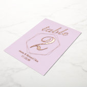 押し点々のある縁ど付けホイル表番号 箔招待状 (回転した状態)