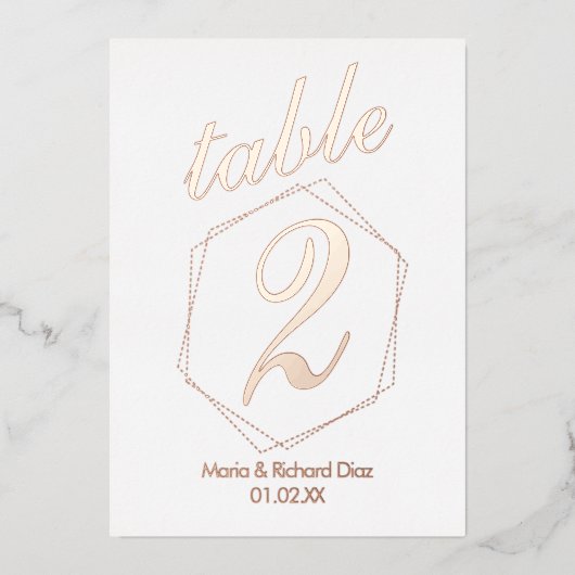 押し点々のある縁ど付けホイル表番号 箔招待状 (正面)