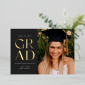 押し箔目盛ブロック目盛り箔招待状 箔招待状 (立ち正面)