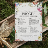 押し素朴フローラブライダルシャワー電話ゲーム