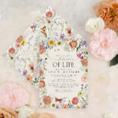 押し花お祝い 招待状