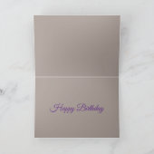 押し花が本から生えた誕生日 カード (内部)