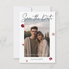 押し花と写真 セーブザデート