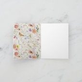 押し花のブライダルシャワーのサンクスカード サンキューカード (内部)