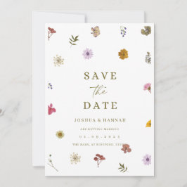 押し花の保存日付招待状 セーブザデート