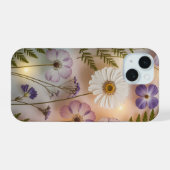 押し花の幻想庭園 iPhone 15ケース (裏面横)