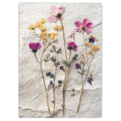 押し花の植物画 クリップボード (裏面)