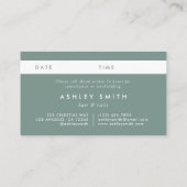 押し花アポイントメントカード 予約カード (裏面)