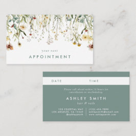 押し花アポイントメントカード 予約カード