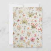 押し花エレガントな結婚式招待状 招待状 (裏面)