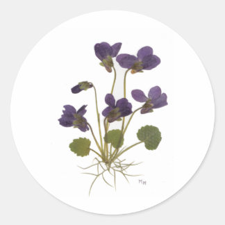押し花デザイン ラウンドシール