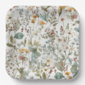 押し花フローラ水彩 ペーパープレート (正面)