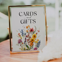 押し花ワイルドフラワーカードとギフトサイン