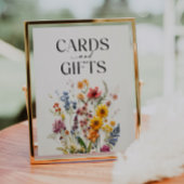 押し花ワイルドフラワーカードとギフトサイン ポスター