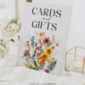 押し花ワイルドフラワーカードとギフトサイン 台座サイン