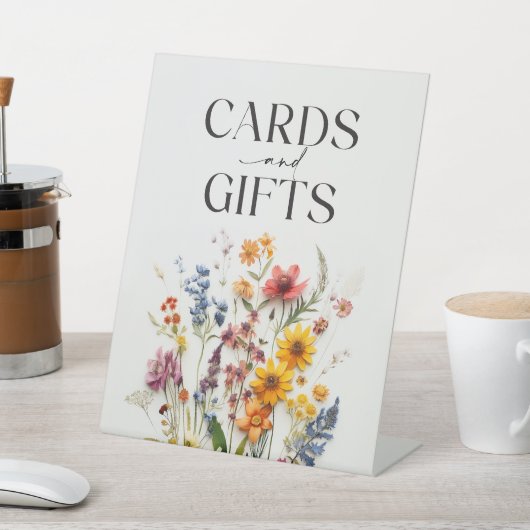 押し花ワイルドフラワーカードとギフトサイン 台座サイン (インサイチュ)