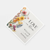 押し花ワイルドフラワーボホ結婚ズ スタンダードランチョンナプキン (角)
