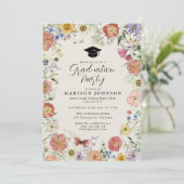 押し花写真高校卒業パーティー 招待状 (スタンド正面)