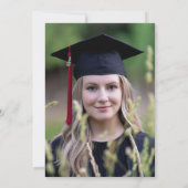 押し花写真高校卒業パーティー 招待状 (裏面)