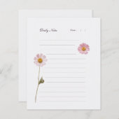 押し花列文房具デイリーノート紙 (正面/裏面)