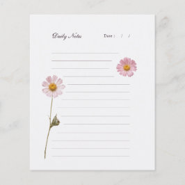 押し花列文房具デイリーノート紙