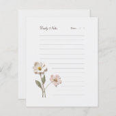 押し花列文房具ノート紙 (正面/裏面)