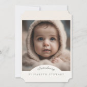 押し花秋2写真誕生のお知らせ 招待状 (裏面)