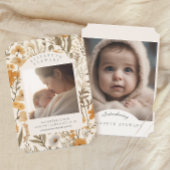 押し花秋2写真誕生のお知らせ 招待状