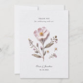 押し花結婚のサンキューカード サンキューカード (正面)