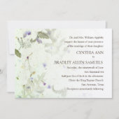 押し花結婚の 招待状 (正面)