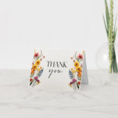 押し花野花ブライダルシャワーありがとう サンキューカード (正面)