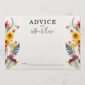 押し花野花結婚のアドバイスカード アドバイスカード (正面)