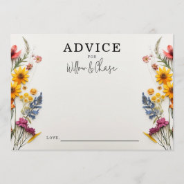 押し花野花結婚のアドバイスカード アドバイスカード