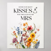 押し花　ワイルドフラワー　キスの数え方　サイン ポスター (正面)