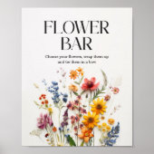 押し花 ワイルドフラワー フラワーバーサイン ポスター (正面)
