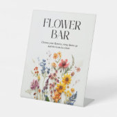 押し花　ワイルドフラワー　フラワーバーサイン 台座サイン (正面)
