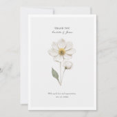 押し花Iスタイリッシュの結婚サンキューカード サンキューカード (正面)