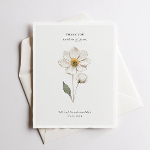 押し花Iスタイリッシュの結婚サンキューカード サンキューカード