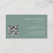 押し花QRコード名刺 名刺 (裏面)