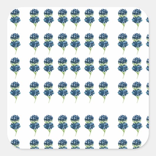 押し花Tシャツ、Boho Wildflowers スクエアシール (正面)