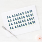 押し花Tシャツ、Boho Wildflowers 長方形シール (封筒)