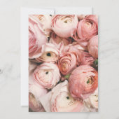 押し葉のゴールドリーフ ワイルドフラワーズ ウェディング フレーム 招待状 (裏面)