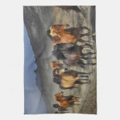 押し馬 キッチンタオル (縦)